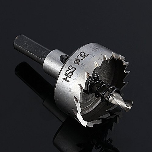 Sierra De Corona, Sierra De Corona De Metal De 32 Mm Broca De Acero Inoxidable Herramientas De Hardware De Corte De Corona De Alta Resistencia Para Metal, Acero Inoxidable, Hierro, Cobre, Latón, Acero