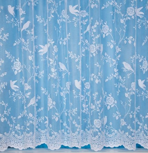 John Aird - Robyn Bird Design Net Curtain - Select Your Size (2 Metres Width, Drop: 45 (114cm))