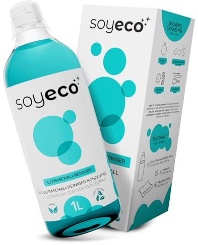Ultraschallreiniger Konzentrat 1000 ml - mit Microfasertuch - extrem ergiebig - Für Brille, Schmuck, Kleinteile - Für Ultraschallgeräte, Ultraschallbad