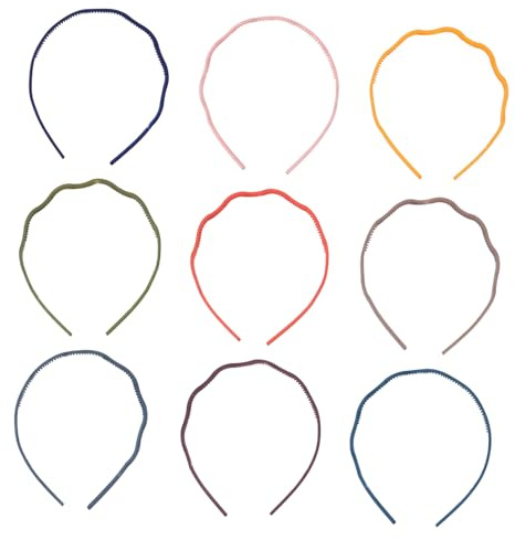WOFASHPURET 10 pièces Serre-tête Simple Plastique avec Dents Bandeau Ondulé Antidérapant pour Femmes et Filles Lot de Couleur Bonbon Pratique pour Bain et Maquillage