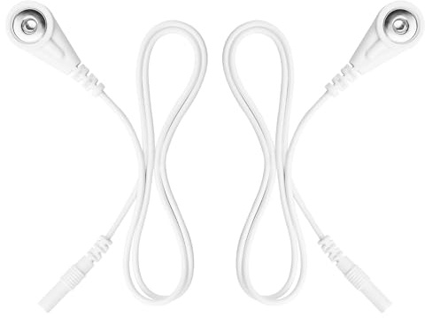 TIENFOKOTA TENS-ledarkabel, med 3,5 mm honkontakter för 2 mm elektroder, lämpliga som ersättningskablar för TENS-enheter, tvåpack (3,5 mm honkontakt)