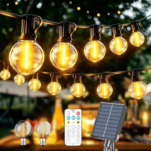 30M Catena Luminosa Esterno Giardino Solare, Luci Solari da Giardino LED Lampadine Luminosa Luce da esterno Giardino Impermeabile IP44 Luci Esterno, Adatta per Festival, Matrimoni, Feste Giardini