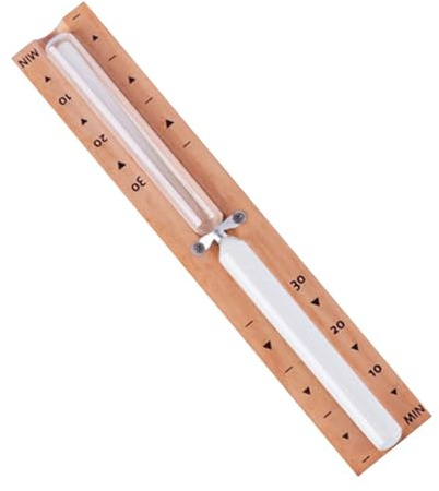 Bvdfgk Reloj de Arena Sauna Temporizador de Arena Montaje en Pared Vidrio Madera para Decoración en Baños Academias, Arena Blanca