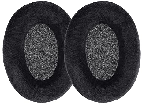 kwmobile 2X Ohrpolster kompatibel mit Sennheiser HD515 / HD555 / HD595 / HD518 Kopfhörer - Velours Ersatz Ohr Polster Overear Headphones