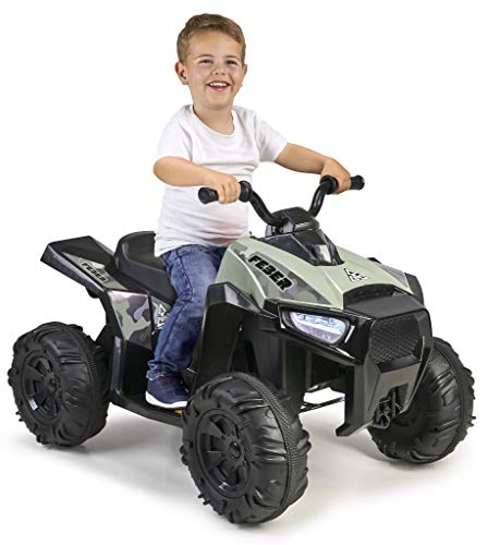 Feber - Quad Boxer, Batterie véhicule Electrique, 12 V, Vert (Famosa 800012541)