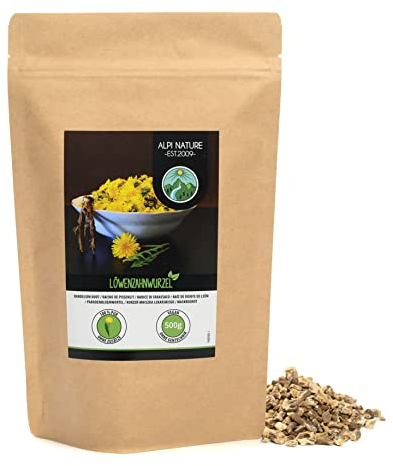 Alpi Nature Löwenzahnwurzel Tee 500g, Löwenzahnwurzel geschnitten, Löwenzahnwurzelstücke, Löwenzahntee