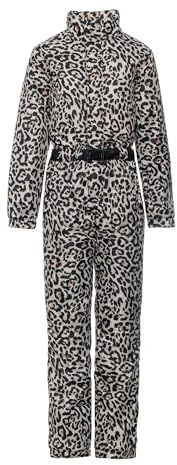 Funky Alps - Skianzug Panther Print - Panter Leopard Skianzug - Skioverall - Einteiler - Onesie - Wasser- und Winddicht - Damen - Print - Größe S-XXL (40/L)