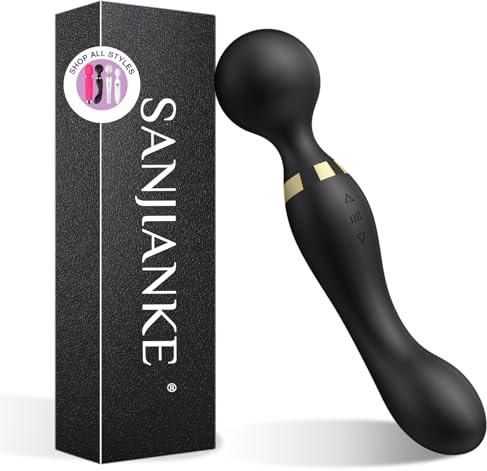 Doppia testa femminile Sextoys vibratori femminili Dildo, 20 modalità e 8 velocità, Sextoys per il sesso godere Sextoyse anale Anus vibratori clitoridei femminili personali e di coppia (Nero)