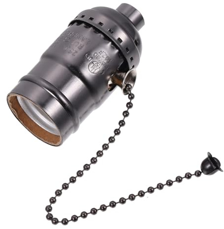HAMPPLIES Porte-Lampe E27 Rétro Avec Interrupteur À Tirette Douille Vintage Pour Ampoule Led Vintage E27 Installation Facile Pour Salle À Manger Bureau Industriel Librairie Maison