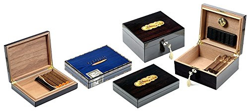 SCATOLA PER SIGARI HUMIDOR UMIDIFICATORE PORTA SIGARI DA VIAGGIO NOCEHABANA LUBINSKI