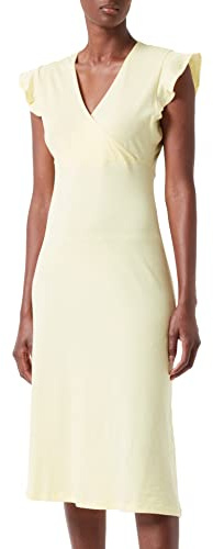 Only Onlmay S/L Wrap Midi Dress Jrs, Lemon Meringa., S