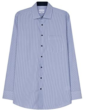 Chemise business homme Seidensticker - coupe classique - sans repassage - col Kent - manches longues - 100 % coton