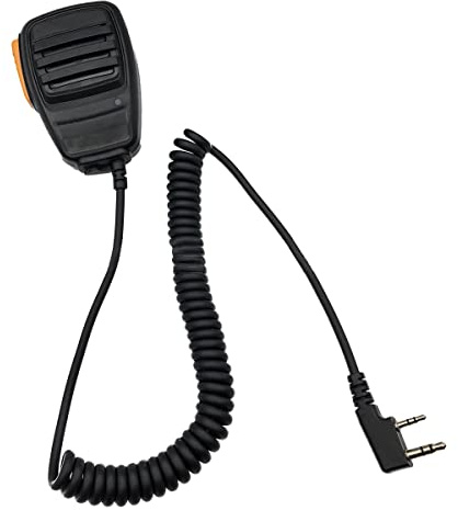 Tiardey Walkie Talkie Microfono con altoparlante portatile, Microfono da spalla Accessori per radio bidirezionali - Microfono con altoparlante portatile