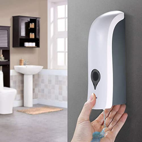 Ailgely Dispenser di Sapone da Parete 300ml,Distributore di Sapone Manuale, Senza Foratura,Dispenser Shampoo Doccia Liquido Dispenser per Bagno
