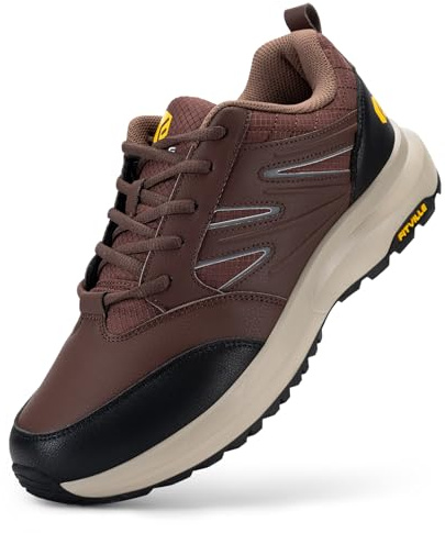 FitVille Anchos Zapatos de Senderismo Hombre para Correr Impermeable Exterior Zapatillas de Deporte Ligeras Transpirables con Soporte para Arco