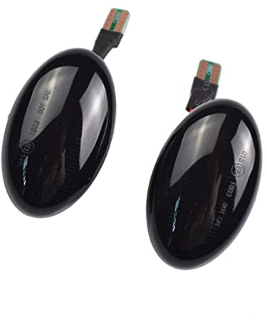 VIGORTHRIVE Svart dynamisk blinker sekventiell indikator Repeater Lampa LED sidomarkör Blinkers Compatible with Mercedes-Benz Smart W450 W452 A-class W168 Vito W639 W447