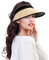 Sonnenhut Damen mit Breite Krempe Einstellbar Sun Visor Hüte Pferdeschwanz Strand Hut für Sonnenschutz Outdoor Beige 54-62cm