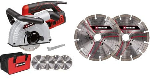 Einhell Mauernutfräse TE-MA 1700 (1.700 W, Schnittbreiteneinstellung bis 38 mm, Schnitttiefe bis 40 mm, Softstart, Überlastschutz, inkl. 6 Diamant-Trennscheiben)