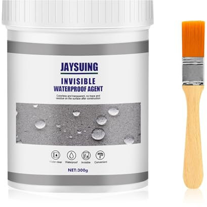 Sellador Impermeable Transparente 300g, Impermeabilizante Transparente Invisible Waterproof Agente con Cepillo Pegamento Impermeable para Baño Inodoro Azulejos Paredes Techo