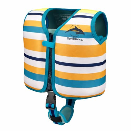Konfidence Veste de Natation – Gilet de Natation Haut de Gamme avec Sangle de sécurité Amovible pour Enfants | Flottabilité réglable | Conforme CE (Gelato Mint, S (15-19kgs))