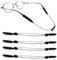 Rayconup Sportbrillenbänder, 4 Stück Sportbrillenbänder mit Silikonmaterial und Einstellbarkeit für Herren und Damen, ideal für Sonnenbrille oder Sportbrille