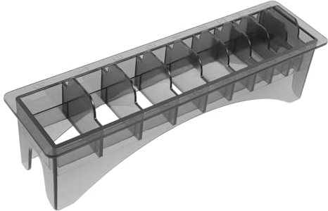 FRCOLOR Hair Clipper Storage Box Plastic Guide Comb Organizer Case Barber Tools Holder for Salon Desk Slots for Clipper Combs