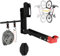 Soporte de pared giratorio para bicicleta, suspensión de bicicleta con brazo plegable y gancho de almacenamiento, soporte vertical para bicicleta, longitud ajustable, ideal para garajes o tiendas de