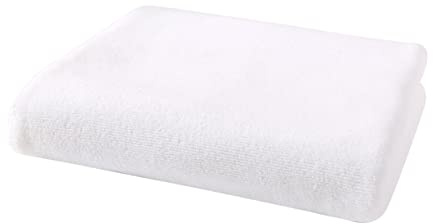 HOLIDYOYO Asciugamano da Bagno in Microfibra 70X140 CM Bianco, Asciugamano da Doccia ad Asciugatura Rapida, Leggero e Assorbente per Spa, Palestra e Viaggi