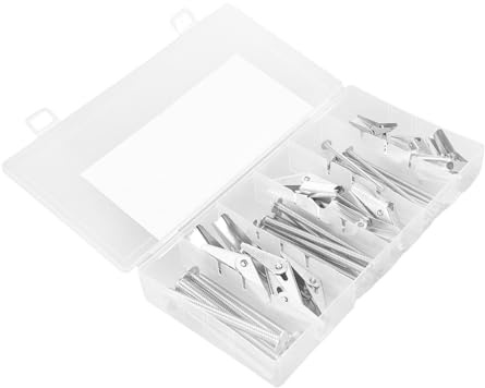 Tofficu 24pezzi Bulloni Levetta Per Cartongesso Kit Bulloni Levetta e Dadi Ad Alette Per Telai e Mensole Ginocchiera Per Cartongesso Tassello Ginocchiera Per Tasselli Muro
