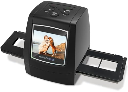 35mm Slide Scanner & Film Viewer, 2.4-inch LCD Screen Slide Viewer,for 35mm Old Slides to Digital, Portable Negative Scanner,Include Easy Load Film Adapters