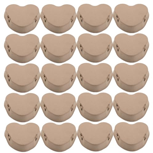 Hemobllo Set da 30 Cartoni per Uova a Forma di Cuore in Polpa di Carta, Portauova Piccoli Biodegradabili per Lavoretti Romantici e Confezionamento Regalo, Contenitori Sicuri per Uso