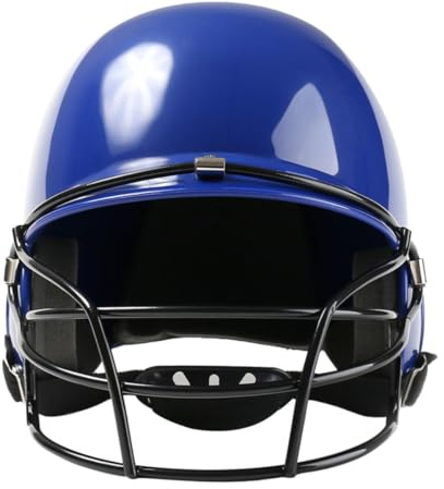 FUNNETOYU Casque de Baseball Professionnel Bleu Protection Faciale, Intérieur Amortissant en Mousse et Polyester, pour Frappe et Sports en Plein Air