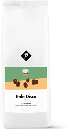 Italo Disco Espresso |1kg ganze Bohne | fair und nachhaltig | frisch geröstet | 100% Arabica Kaffeebohnen | specialty coffee | 19grams Kaffeerösterei