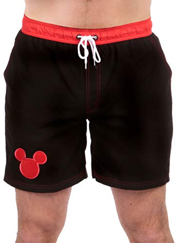Disney Mens Mickey Mouse Swimming Trunks Size Medium Black