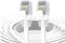 Elfcam® - 15m Cat7 Câble Réseau Ethernet RJ45, LAN/WLAN Câble Cat 7 Paire Torsadée Blindée SFTP 100% Cuivre, Câble Rond, Blanc (15M)…