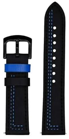 DriftElement Leder Armband | 22 mm Leder Armband Schwarz (Blue)