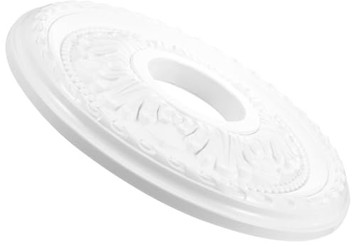 DOITOOL Decorative Ceiling Medallion for Light Fixtures Pu Ceiling Fan Medallion Elegant Design for Home and Office Easy Installation