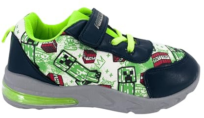 Minecraft Scarpe per Ragazzi, Calzature Sportive, Sneakers TNT Design, Sneakers Luminose per Ragazzo, Taglia EU 25
