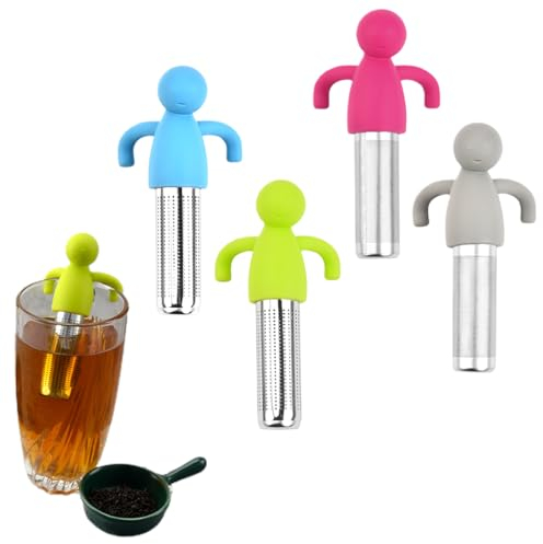 GXGM 4PCS filtro te infusione, Infusore Tè, Filtro per Tisane, per Bicchieri Tazze e Teiere Standard