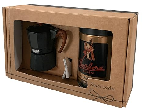 Barbera BOX REGALO MOKA 1 TAZZA + 250g CAFFE MACINATO IN LATTA