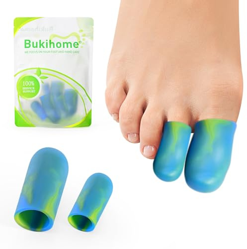 Bukihome Lot de 12 protections d'orteils en silicone - Protection des orteils pour soulager la douleur, protection des orteils pour cornes, callus (4 L + 8S)