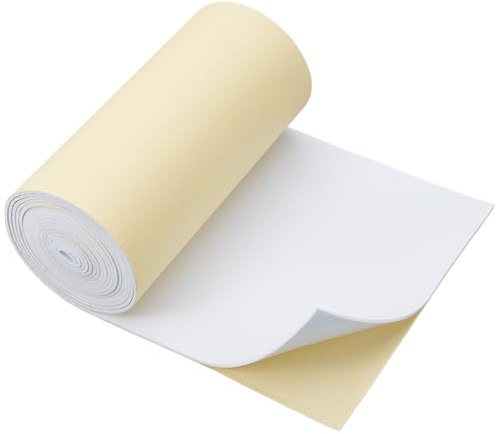 BENECREAT Rotolo di Schiuma EVA Autoadesiva Bianca Da 300x20cm, Foglio di Gommapiuma Impermeabile Spesso 2mm per La Protezione Dei Mobili, Riempimento Spazi Vuoti, Costumi