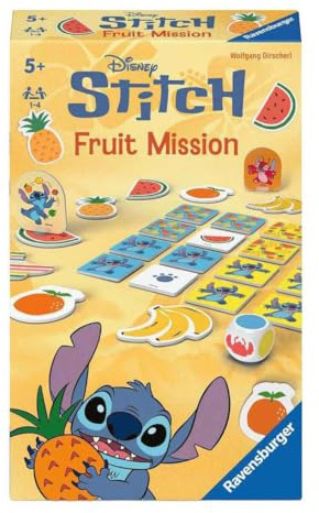 Ravensburger 24981 - Disney Stitch - kooperativt minnesspel i ett kompakt presentspelformat för 2-4 barn från 5 år och uppåt