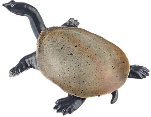 AENIMELY Softshell Turtle Figurine – Realistic Plastic Solid Reptile Model for Kids – Educational Reptile Toy, Pond Diorama Decor