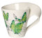 Villeroy & Boch NewWave Caffè Kaffeebecher Deep Green Hairstreak, 300 ml, Höhe: 11 cm, Premium Porzellan, Grün