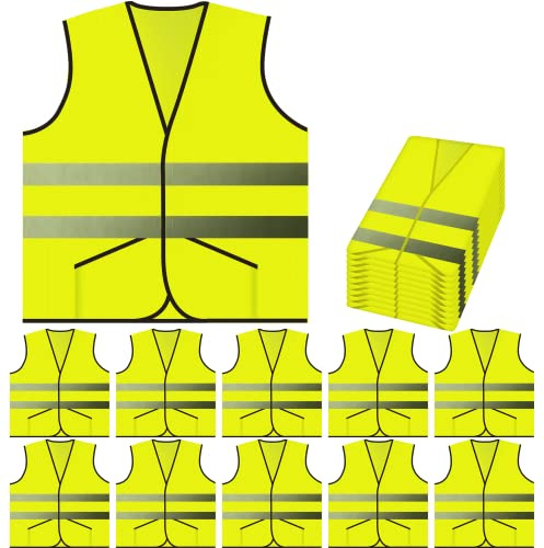 PeerBasics Pocket Safety Vest Bulk Pack Reflective High Visibility Men Women