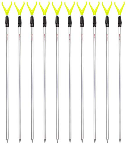 Rutenhalter Rutenständer Angelzubehör Set 10 Stück Angel Teleskop Auflagen mit Schnurlaufkerbe - Gelb