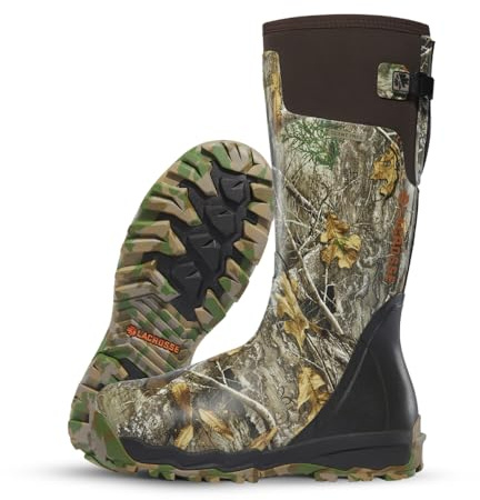LaCrosse Alphaburly Pro 18 Hunting Boots for Men Featuring Waterproof Rubber, Adjustable Gusset, and EVA Footbed, Realtree Edge - 9 M