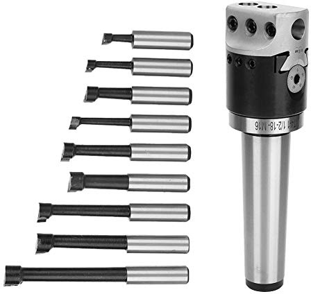 Boring Tool Set High Hardness Carbon Steel F1 Boring Head for Lathe, Milling Machine