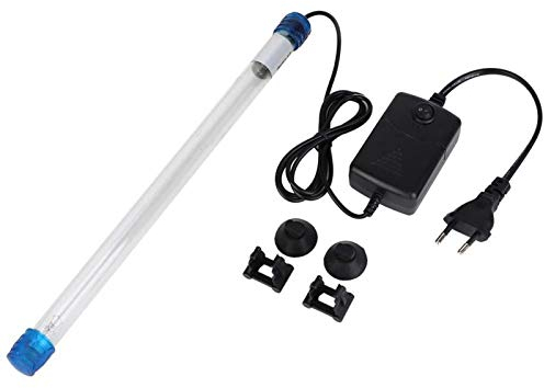 EVTSCAN Lámpara de eliminación de bacterias de Algas con luz Ultravioleta, luz desinfectadora UVC portátil, pecera de Acuario Sumergible (Enchufe de la UE)(11W)